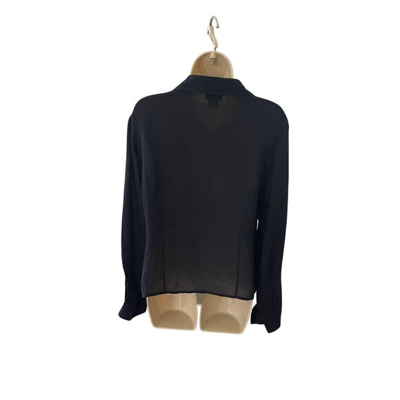 DUE PER DUE FOR HSN, SIZE 8, SILK SHEER LONG SLEEVE TOP - Picture 2 of 4